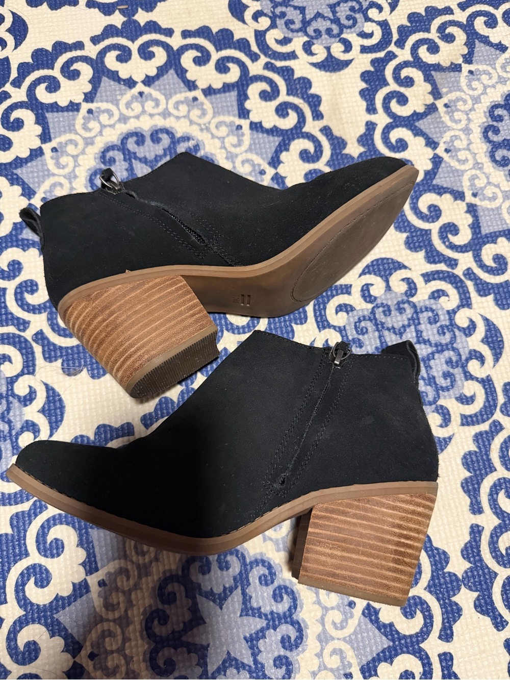 TOMS | Black Women’s Suede Cutout Booties
